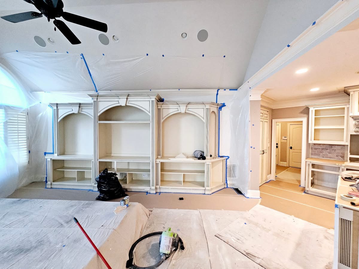 Crisp painted baseboards and door casings in a finished room